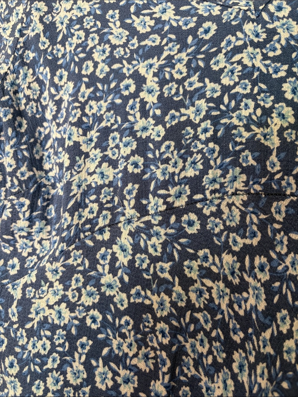 Cynthia Rowley Blue Floral V-Neck Boho Blouse Size M - Picture 8 of 9